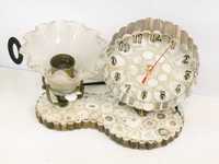 Zegar z poroża z lampką stylowy baterie opcja wymiany na rogi
