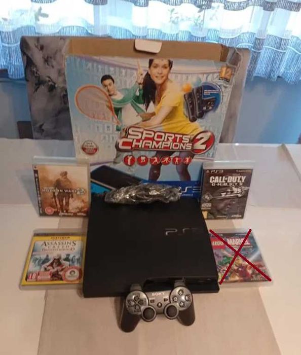 Konsola PS3 + pad + 3 gry