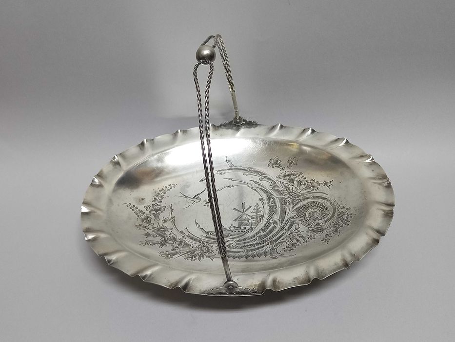 Patera, koszyczek na owoce, srebro 84 Rosja 523 g