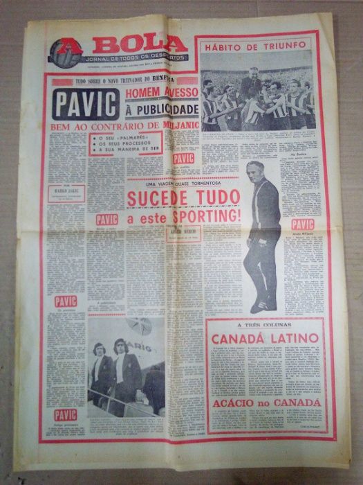 Jornal - A BOLA - 25 de Abril 1974 - Sporting