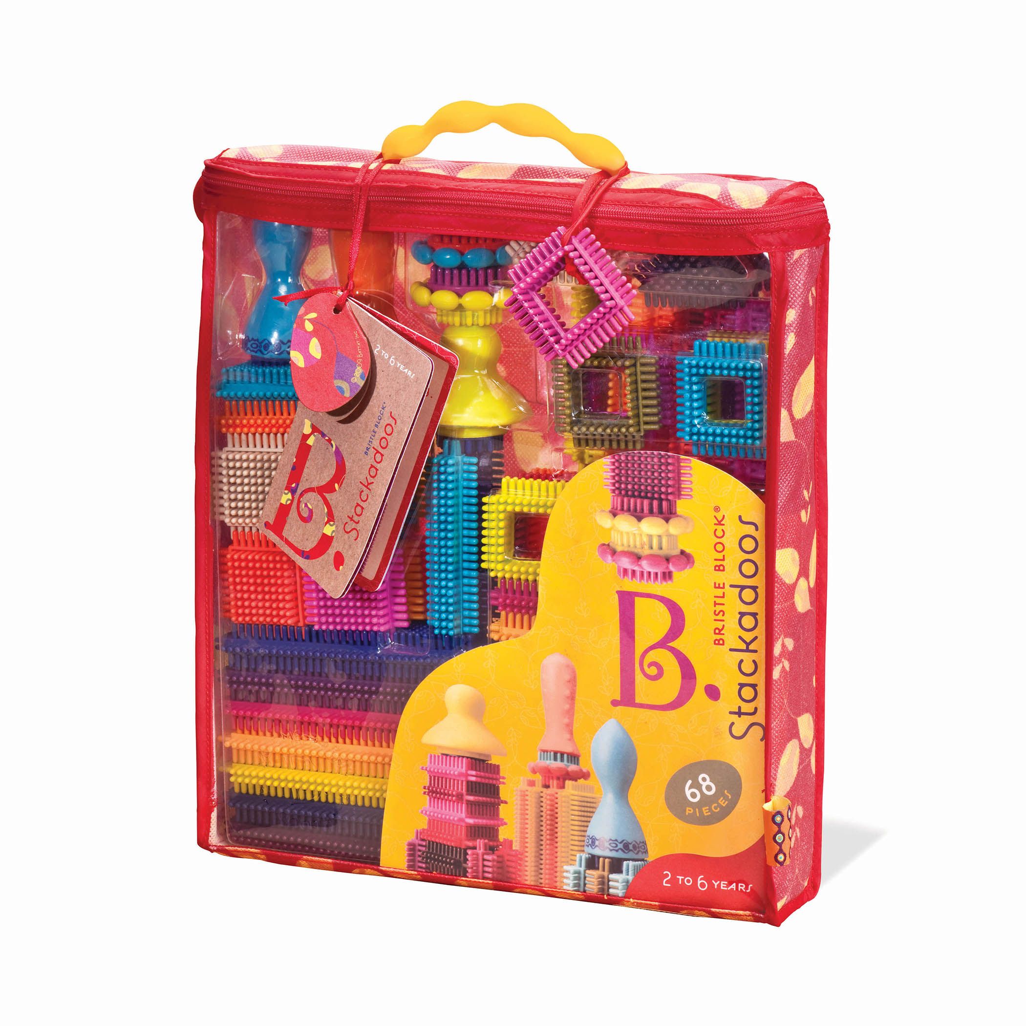 Klocki jeżyki w torbie-Bristle Block Stackadoos B.Toys