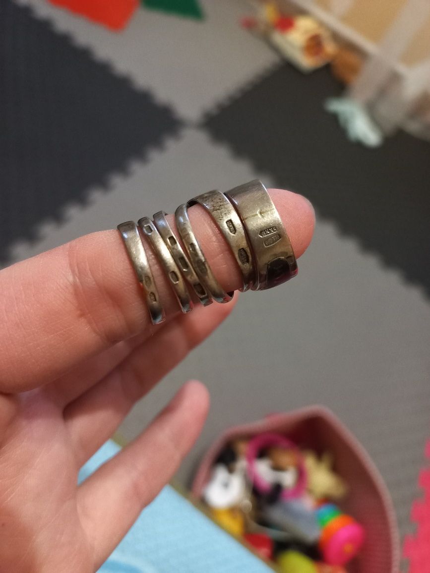 Срібне кольцо кільце 925 сережки