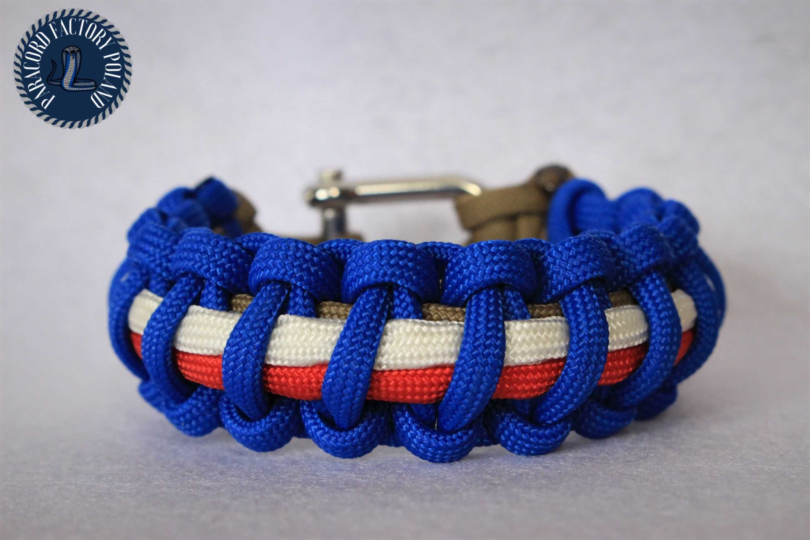 Bransolekta patriotyczna paracord flaga