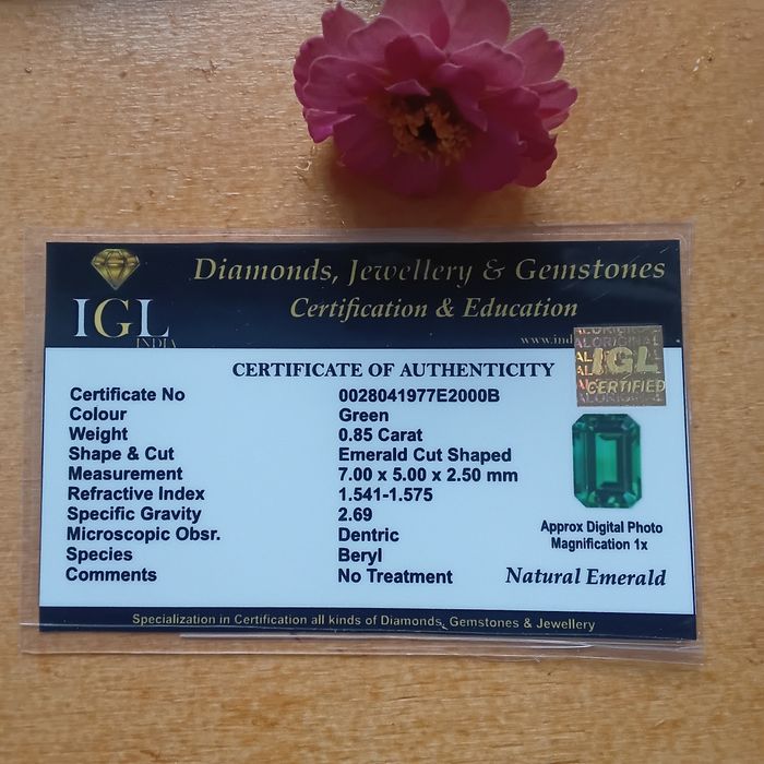 ANEL em Prata Maciço feito a mao ,com esmealda com cor Certificado