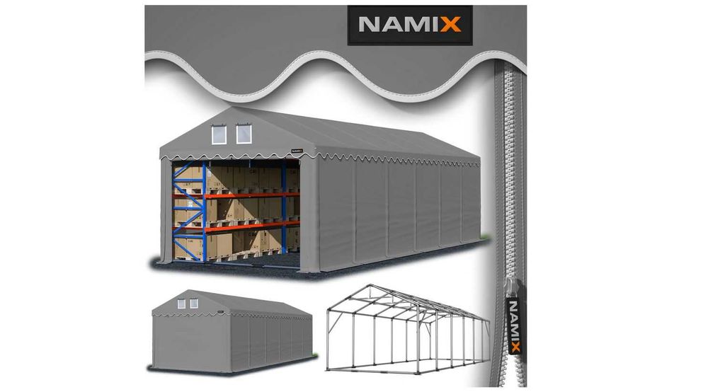 Namiot PRESTIGE 5x12-2,6m hala przemysłowa magazynowy MOCNY PVC 560g