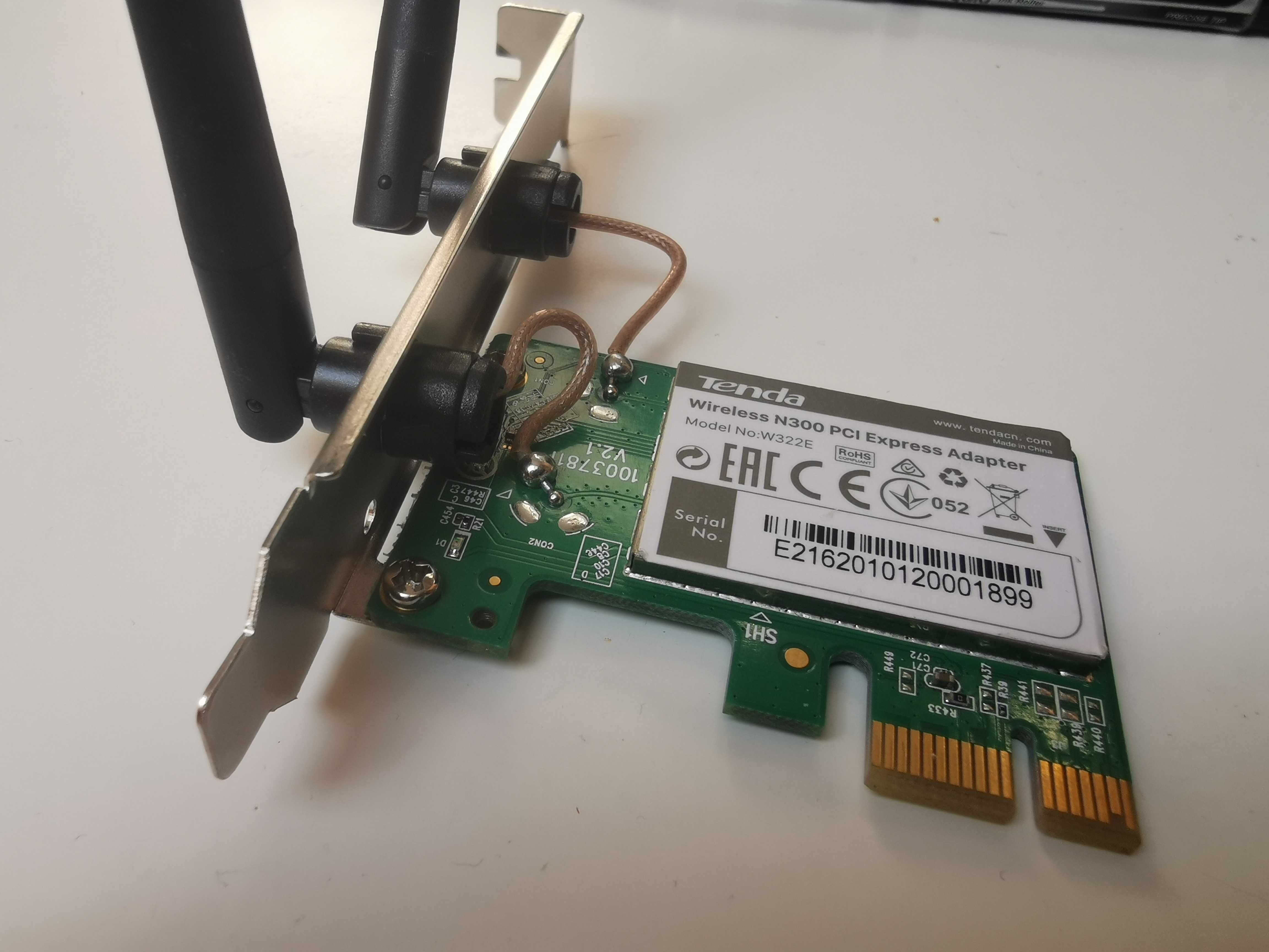 Karta sieciowa PCI-E Tenda, 300 Mbps - szybka, 2 anteny, malutka!