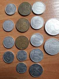 monety DDR, komplet 16 szt, Mark, Pfenning