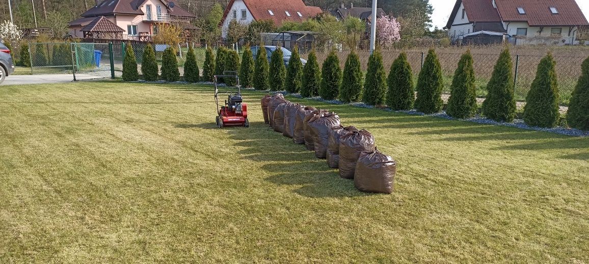 Trawa z rolki, system nawadniania, glebogryzarka separacyjna