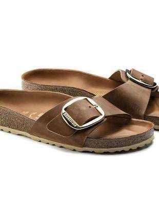 Ортопедичні Шкіряні Сланці BIRKENSTOCK BIG BUCKLE oiled leather