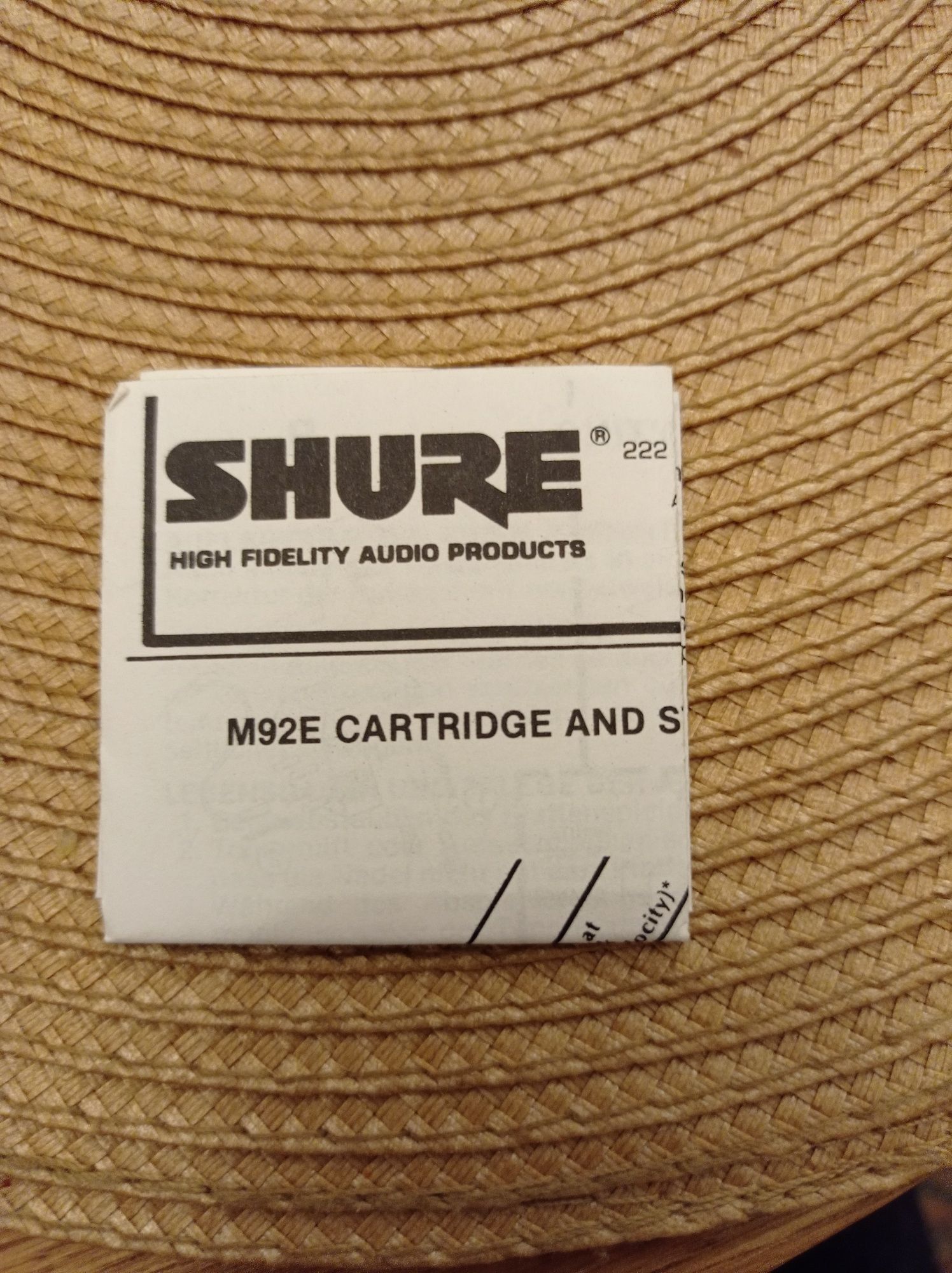 Shure M92e Hi-fi Moving Magnet Cartridge Hppb9911