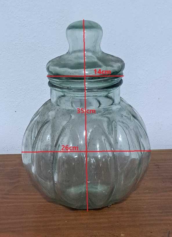 Pote de abóbora de vidro VINTAGE