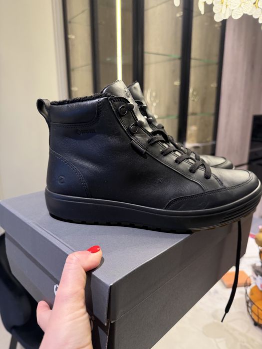 Кожанные ортопедические зимние ботинки Ecco 41 р