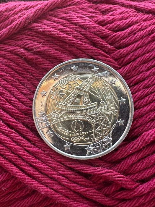 Moeda Rara de 2€ Alusiva aos Jogos Olímpicos de Paris 2024