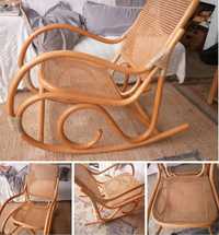 Cadeira de baloiço em bambu