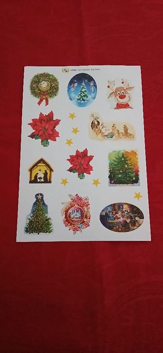 Etiquetas de Natal, autocolantes, novas