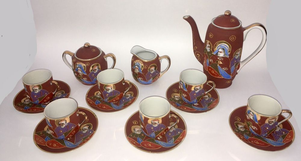 Oryginalny zestaw kawowy, z porcelany japońskiej