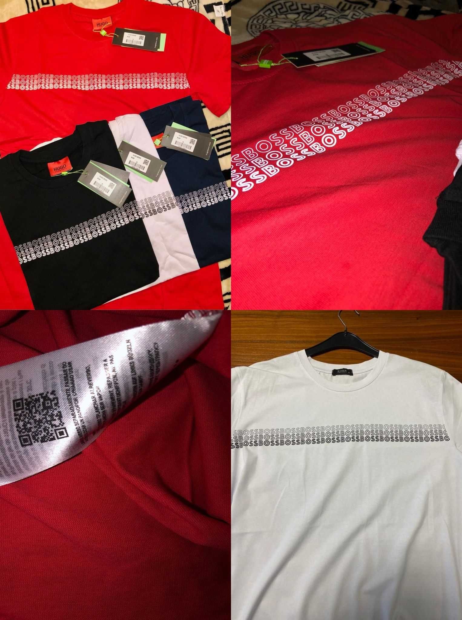 Koszulka męska duzy znaczek Hugo Boss Shirt Karl Burberry Premium
