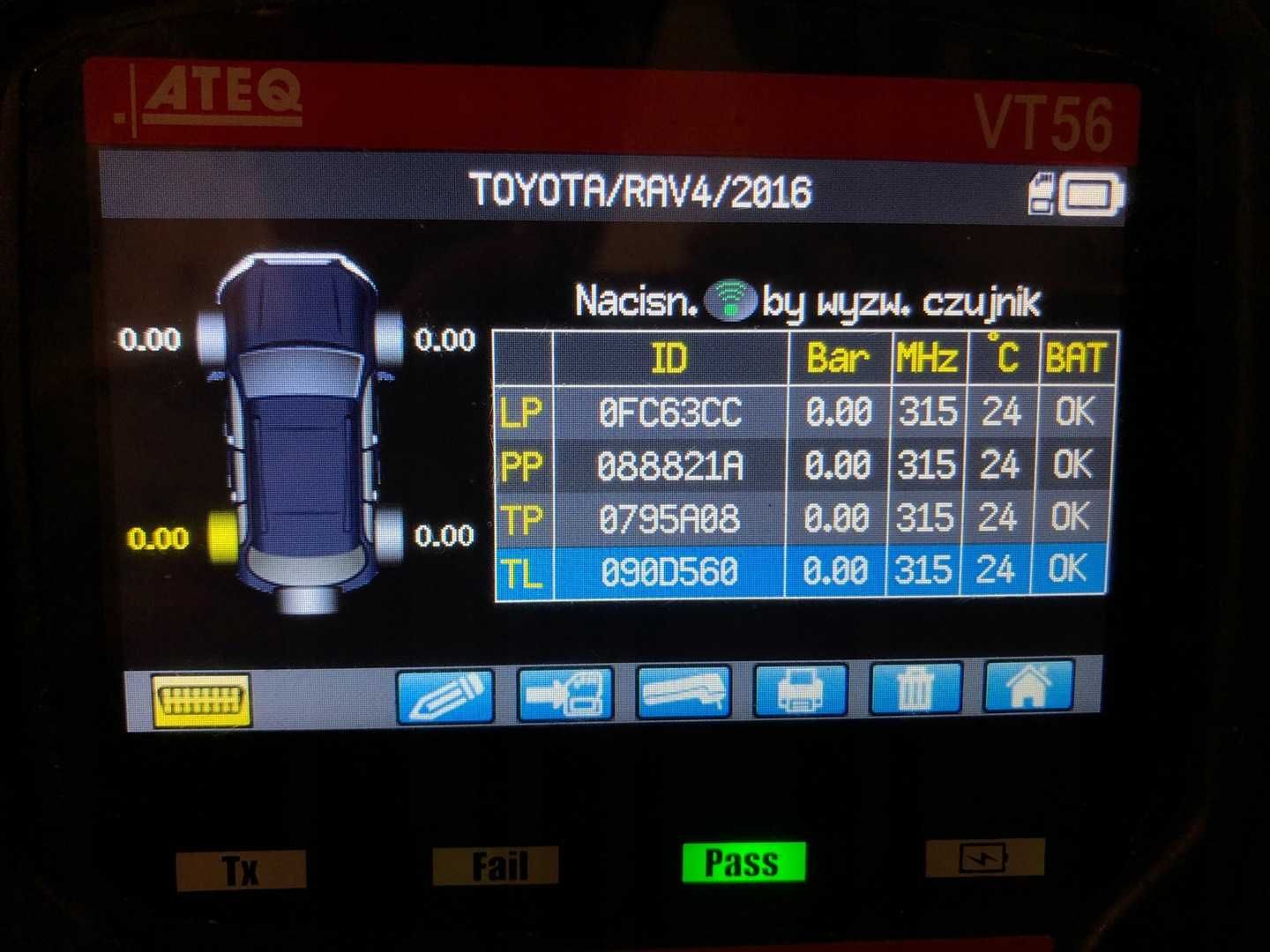 4x czujniki TPMS TOYOTA Corolla Prius Lexus PMVC010