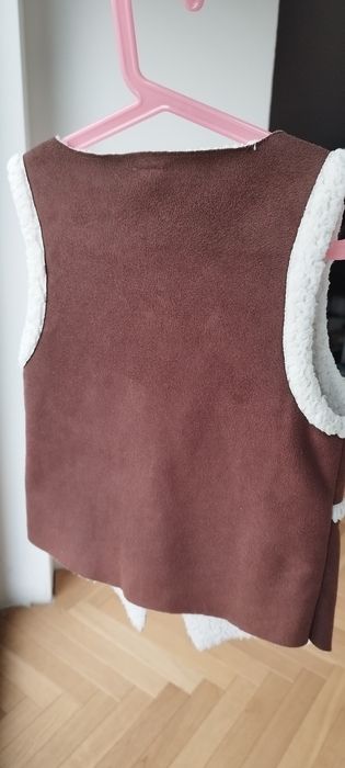 Kamizelka na zimę "zamsz baranek" 146 na 152