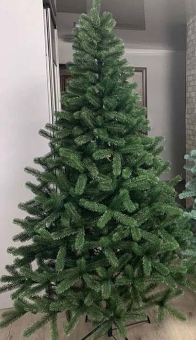 Ялинка штучна зелена засніжена ПВХ лита ёлка искусственная зелёная