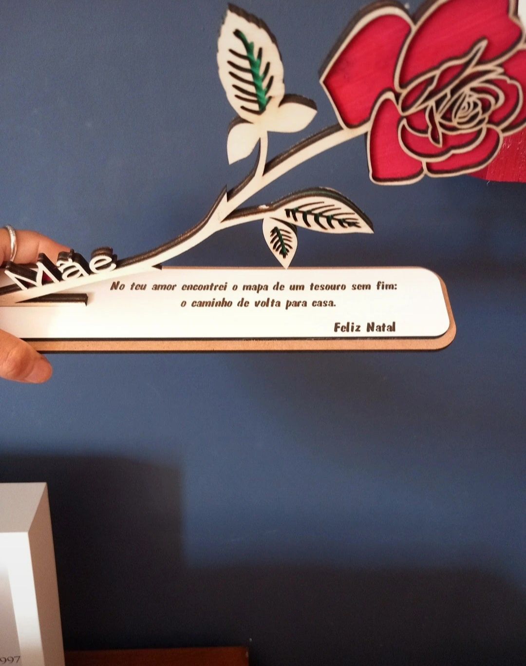 Flor para mãe com mensagem