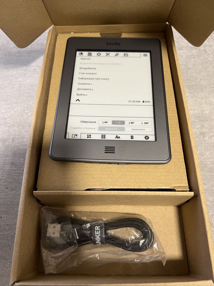 Kindle Touch. Refurbished. Як новий. Сенсорний. Українська.Усі формати