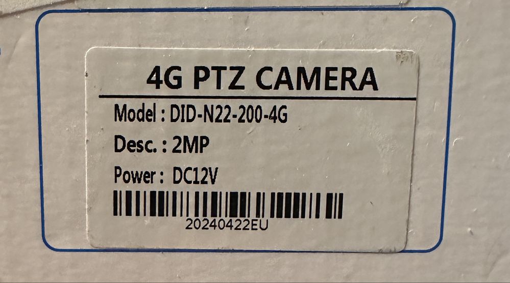 Kamera IP/4G DIDSeth DID-N22-200-4G Monitoring