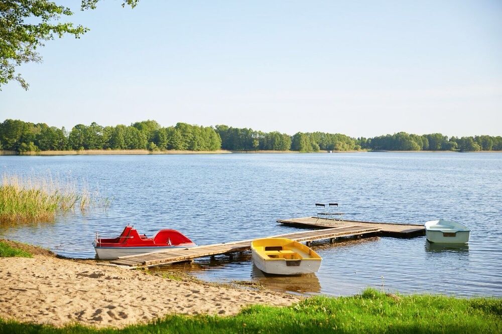 Domek na Mazurach 10os., Domek nad jeziorem, prywatna plaża
