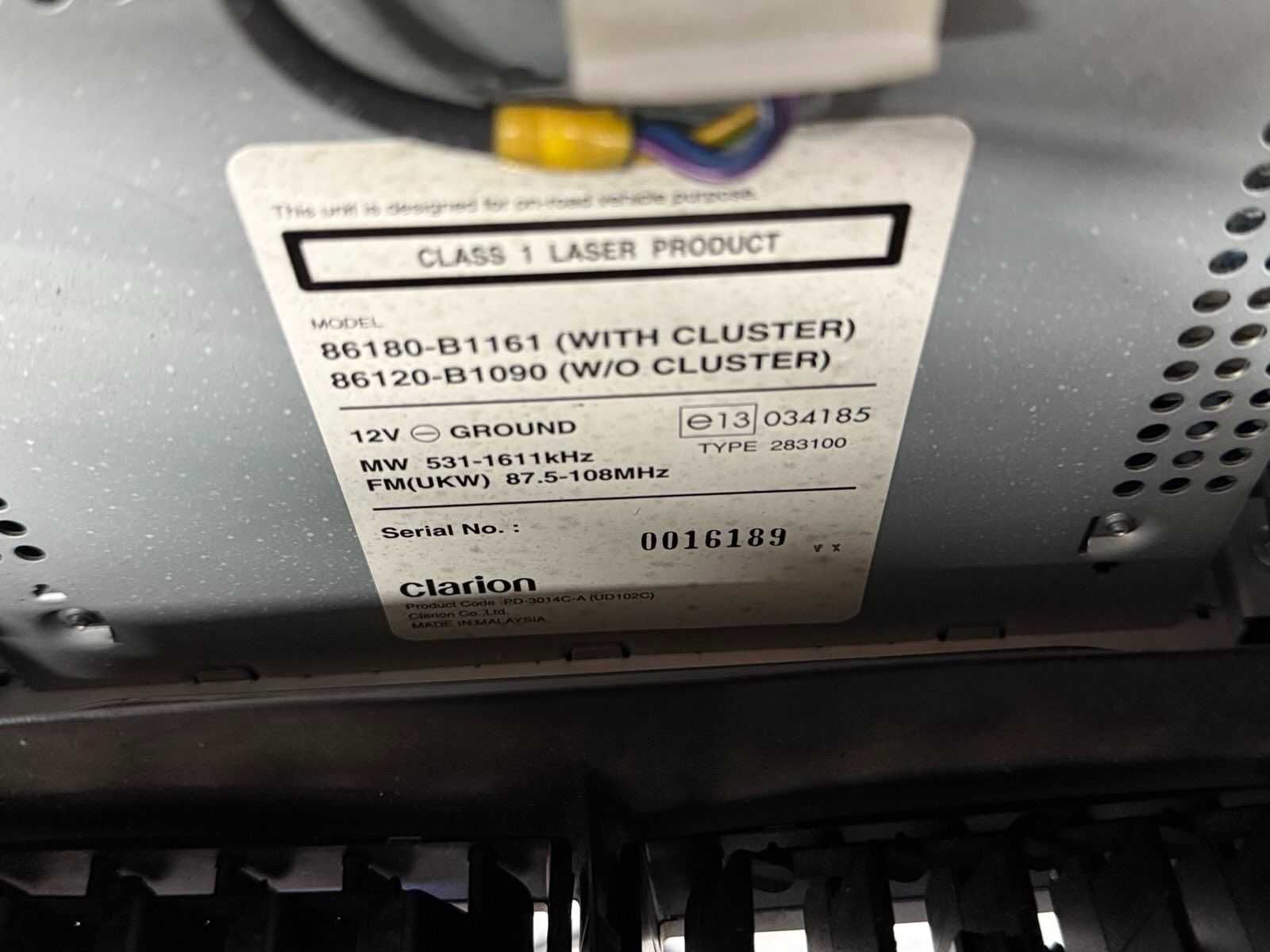 Fabryczne Radio Subaru Justy 86180-b1161 IV 2007