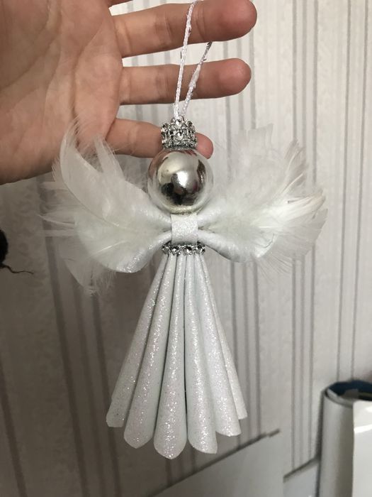 Ялинкові прикраси,ангели,бантики,банти на ялинку,на елку,подарунок