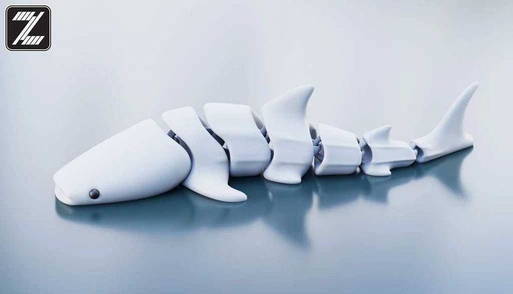 Подвижная игрушка в виде акулы