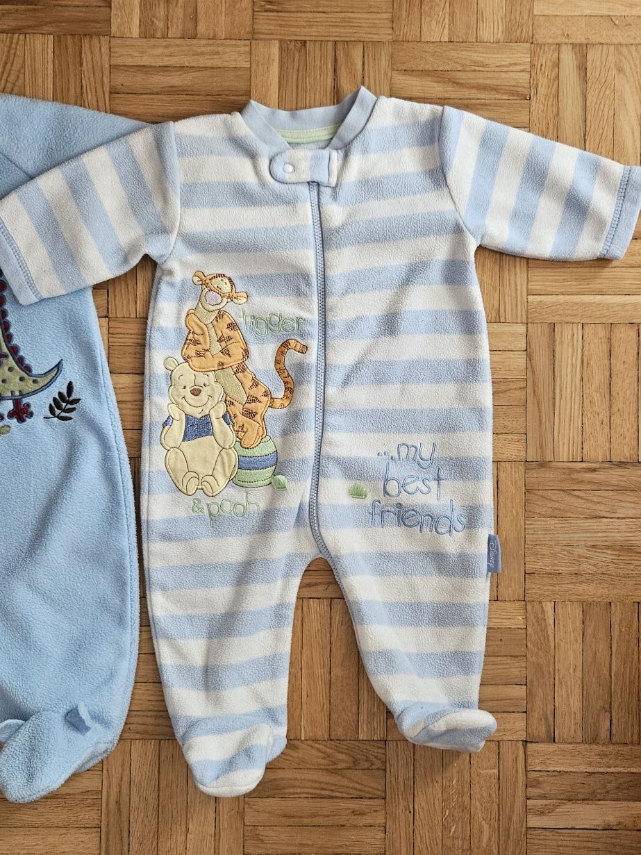 Pajac śpiochy długi rekaw niebieskie 56 - 62 Disney newborn tanio dla