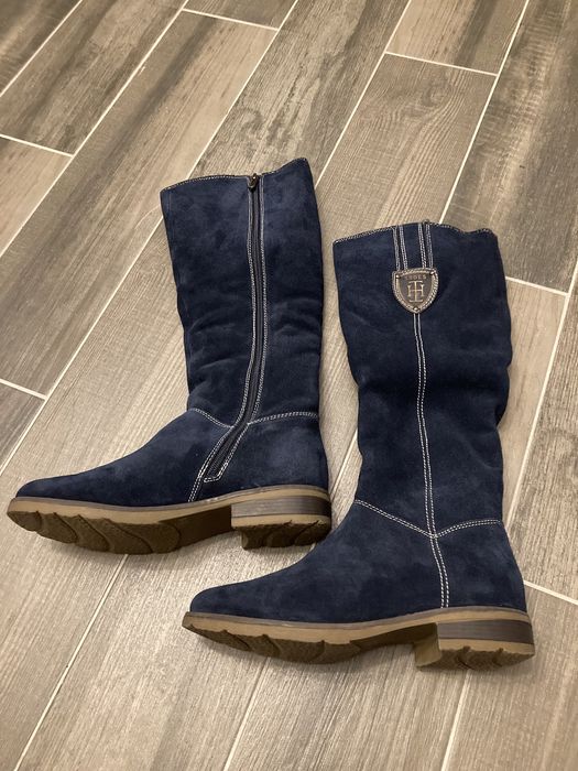 Замшевые сапожки, можно обмен