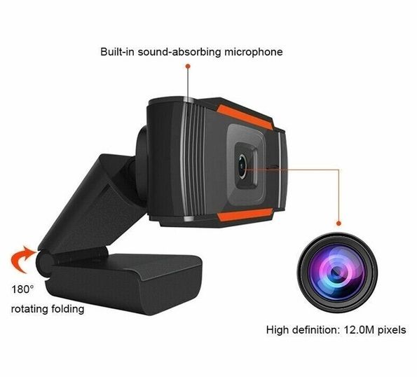 Nova webcam 2020 com microfone e câmera periférica
