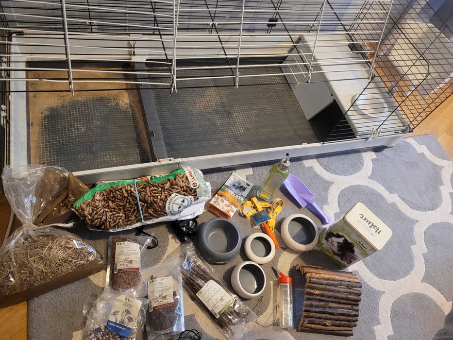 Klatka Ferplast dla królika, świnki, szynszyla duża 140 x 60cm gratisy