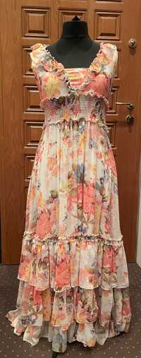 Sukienka w kwiaty długa MAXI Orsay
