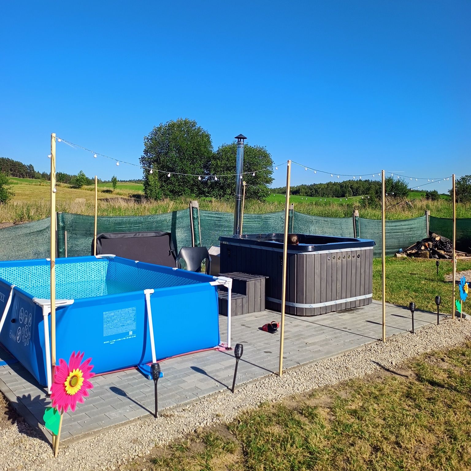 JACUZZI basen dom/ noclegi przy jeziorze