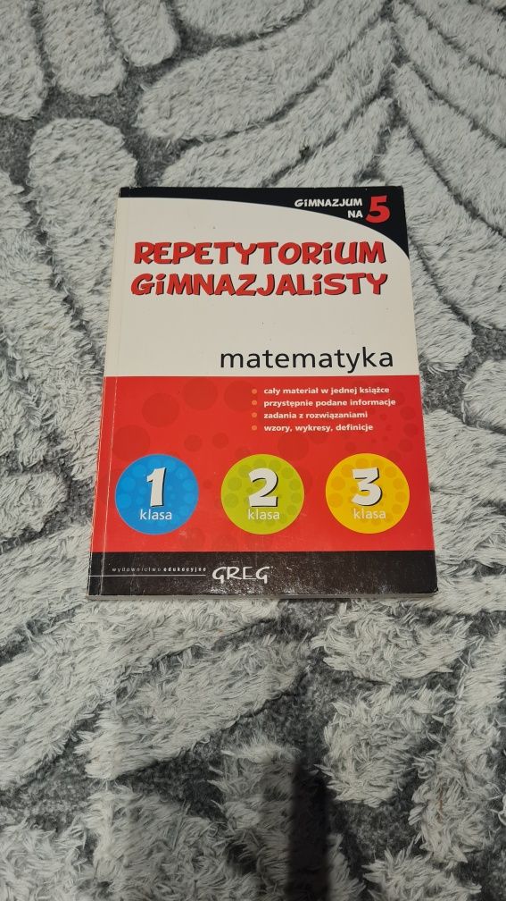 Repetytorium gimnazjalisty, matematyka. Wydawnictwo GREG