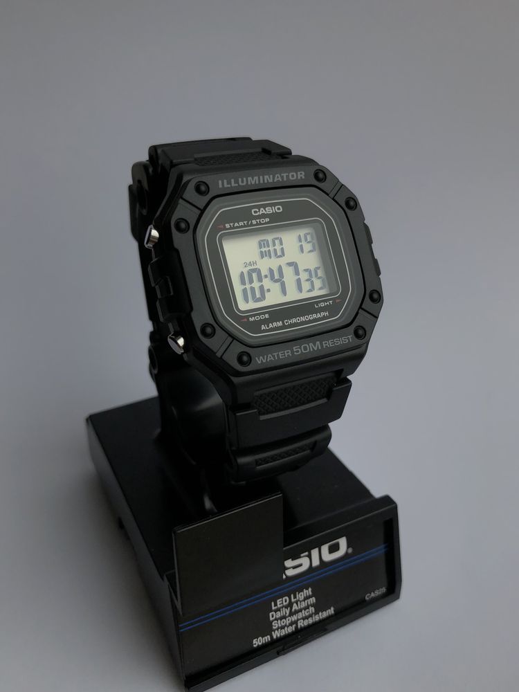 Часы касио годинник касіо Casio watch illuminator W-218H-8AVCF Ø46мм