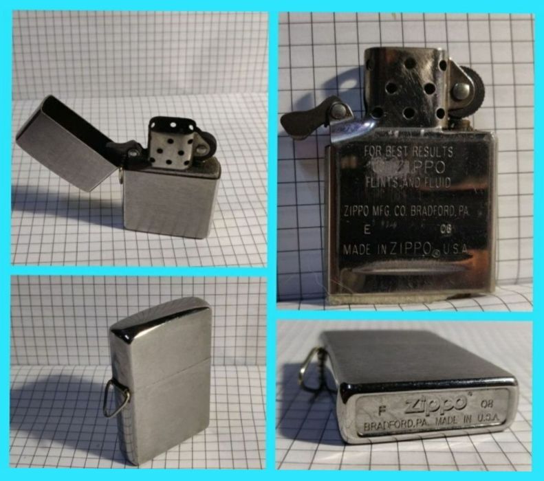 Оригинальная zippo хромированная латунь