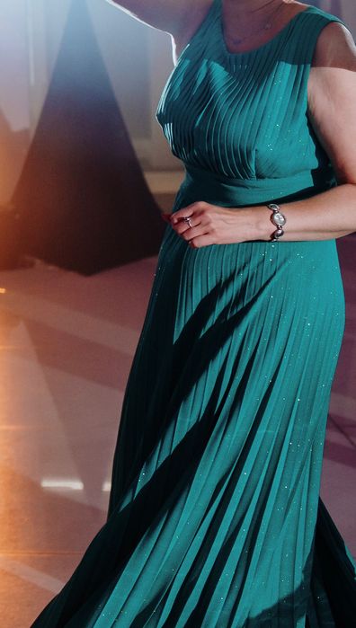 Suknia na wesele, dluga, maxi, plisa, druhna, Rozm L