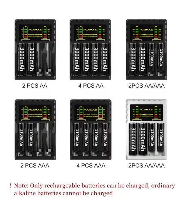 Зарядное устройство PUJIMAX PJ-N4008 для AA/AAA Ni-MH/Ni-Cd 1,2 В