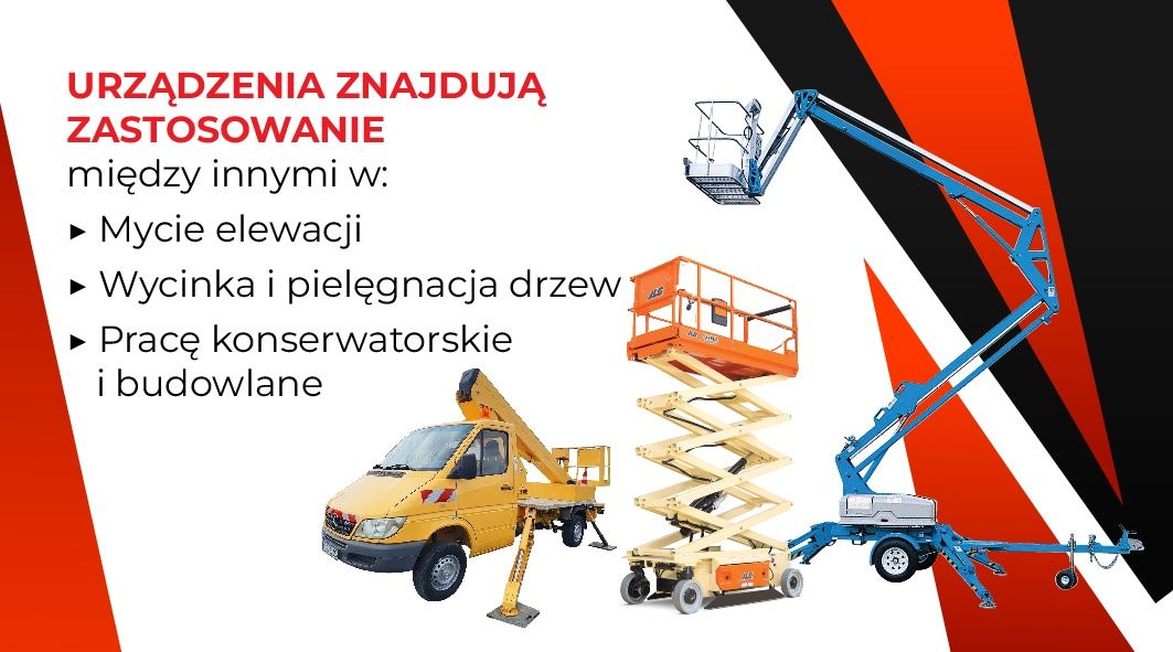 Wynajem podnośników koszowych i nożycowych