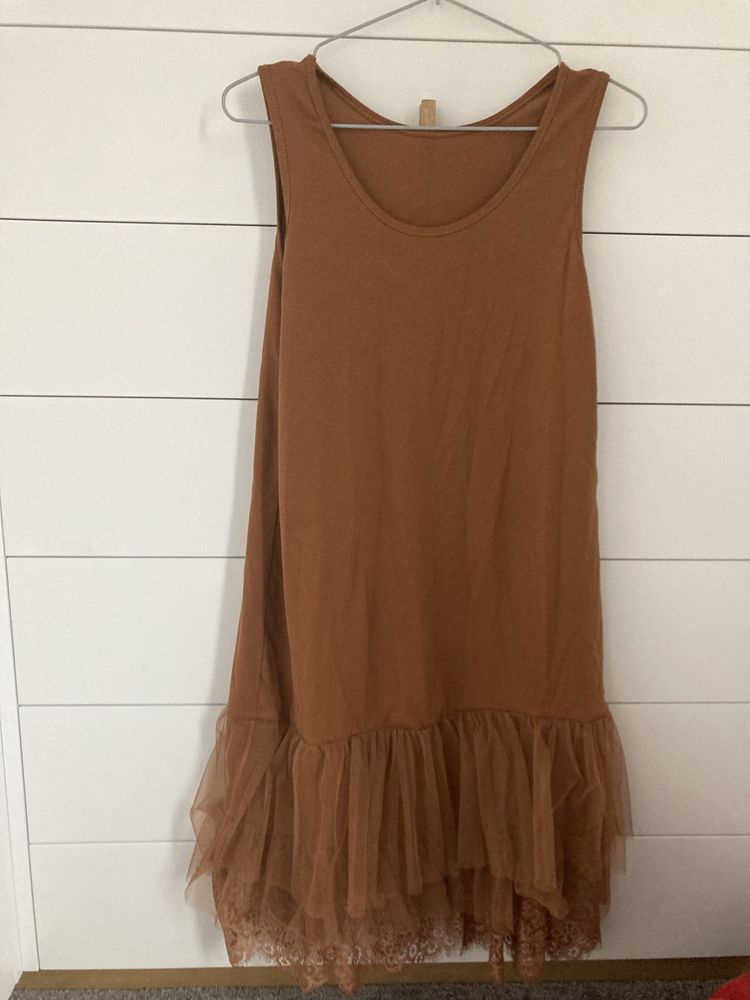Halka tunika karmel camel nowa uni pod sweter
