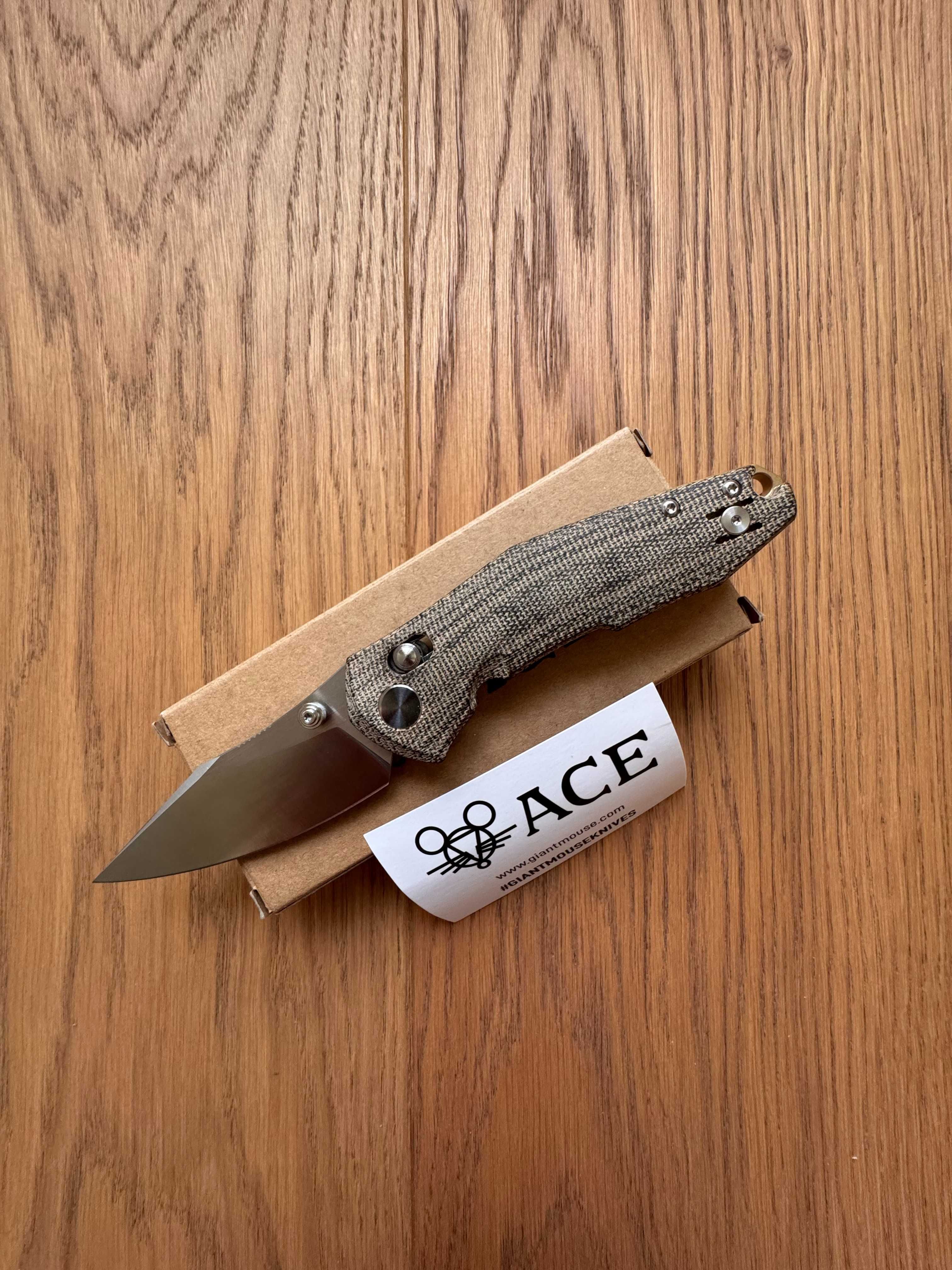 Складний ніж GiantMouse ACE Nazca Green Canvas Micarta