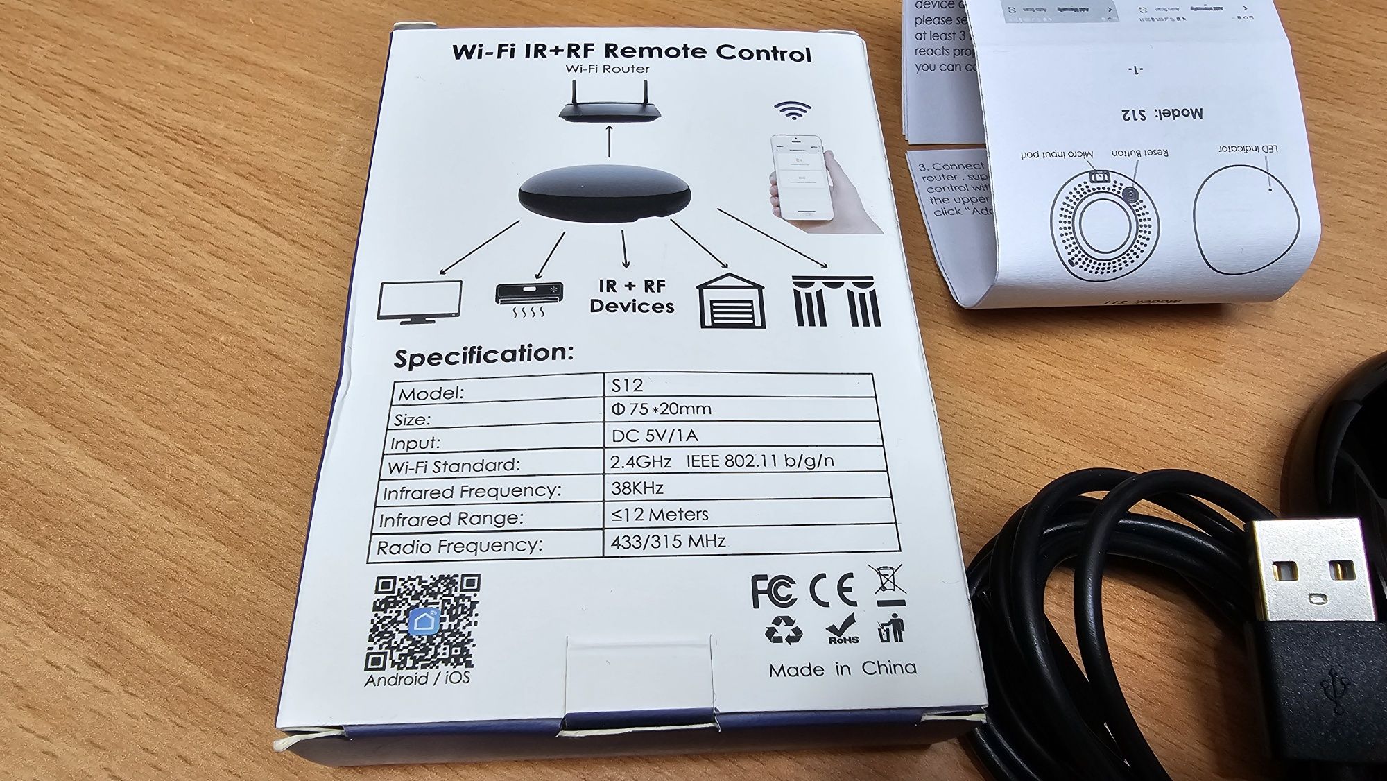 Comando Tuya/Smartlife WIFI IR Com RF 433MHz/315MHz  (NOVO)