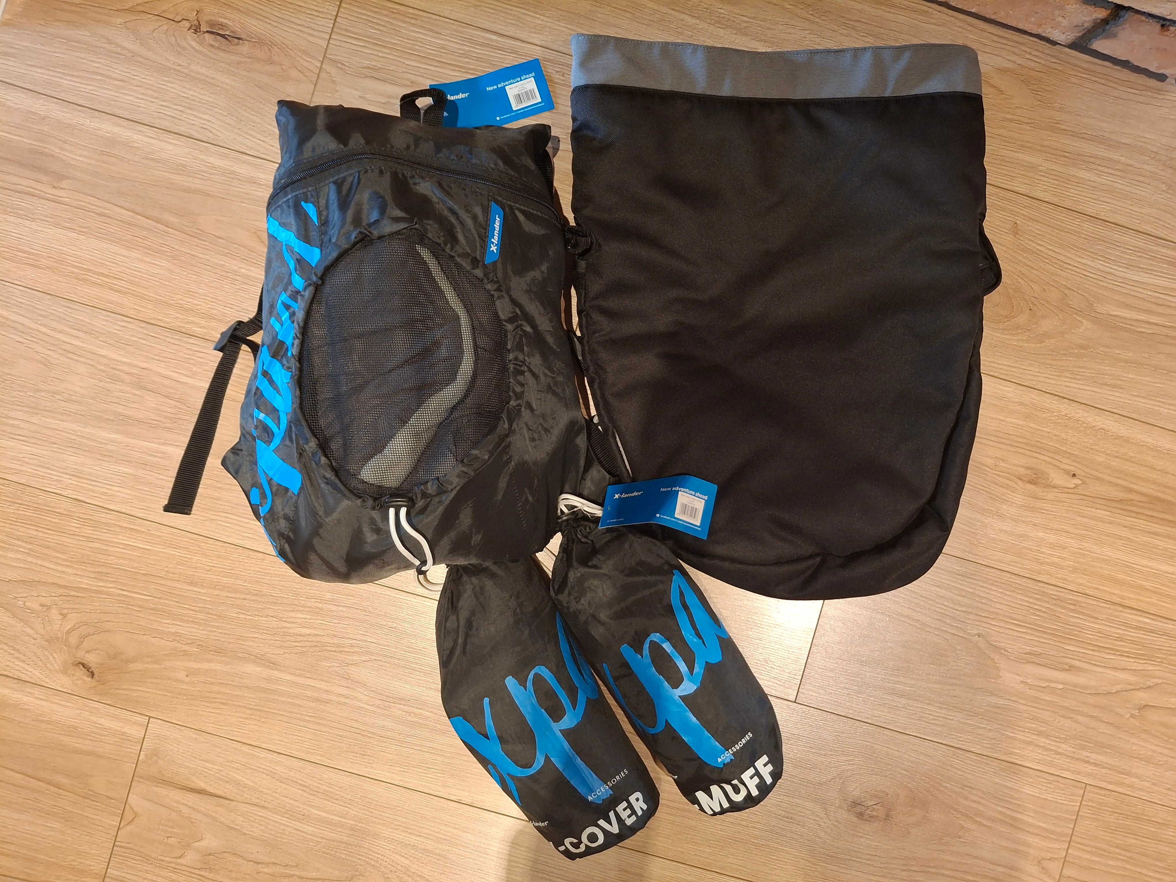 Wózek X Lander X Pulse pompowane koła + śpiworek, mufka, folia, torba
