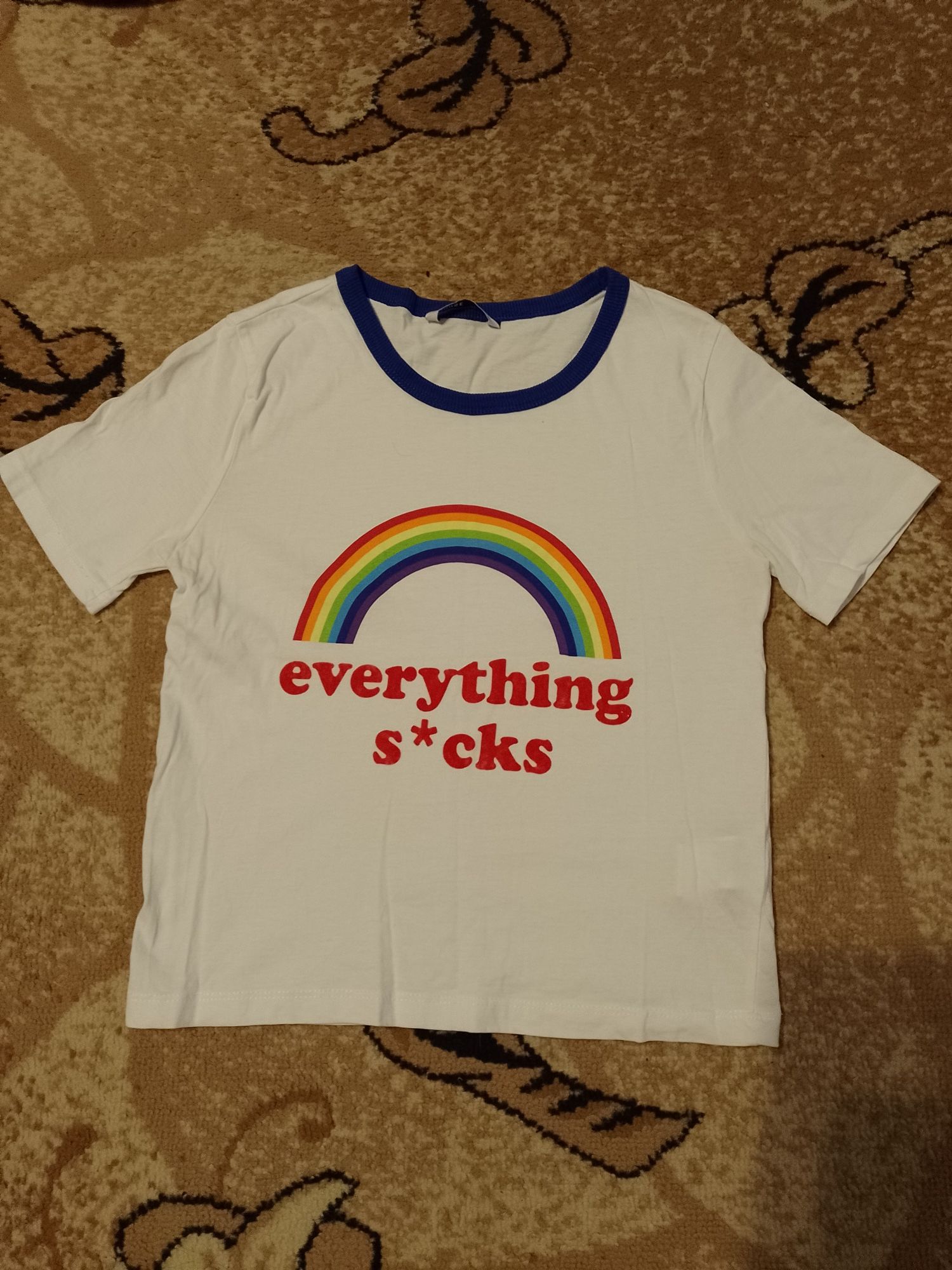 Koszulka t-shirt z nadrukiem tęcza XS