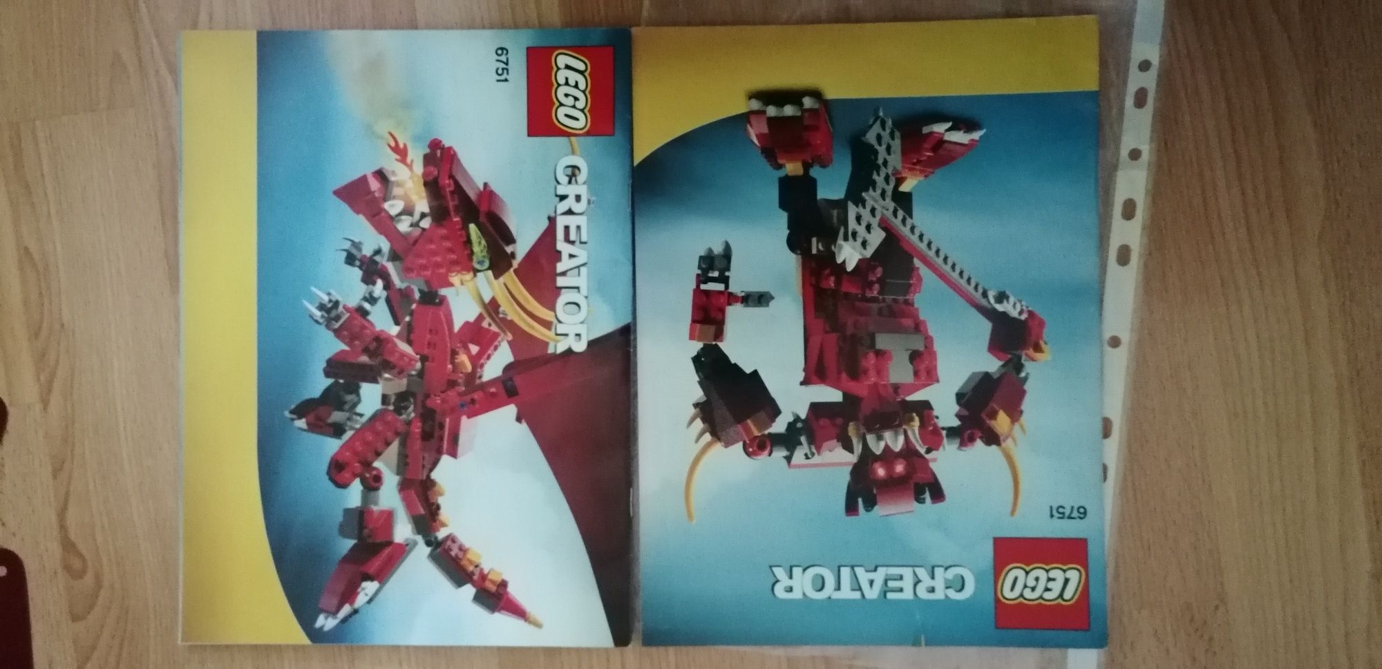 Lego 6751 Fiery Legend czerwony smok