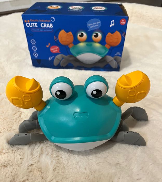 Caranguejo elétrico que anda sozinho brinquedo bebé